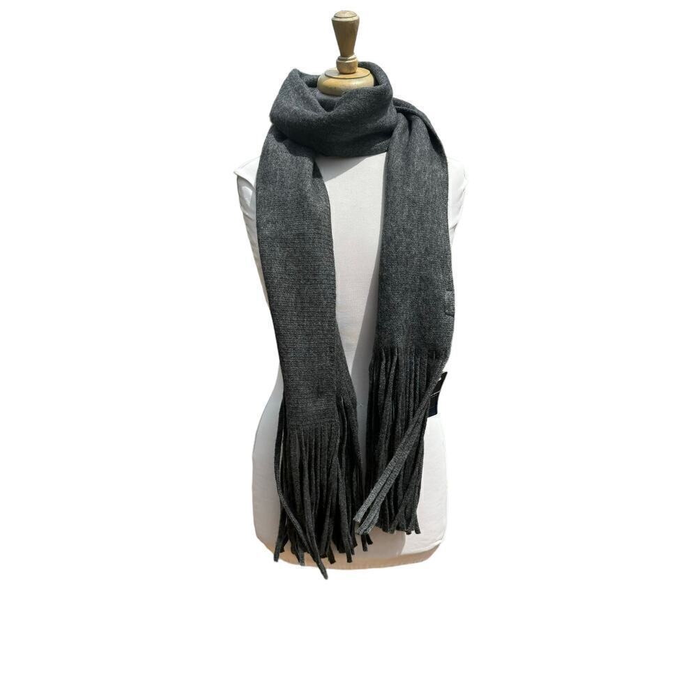 NWT! LUCKY Long-Fringe Soft Oversized Gray Scarf